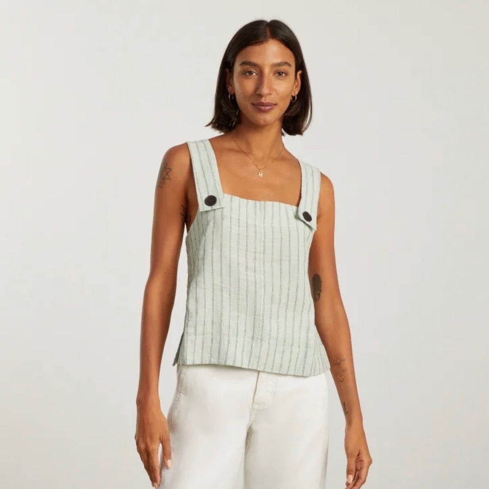 Everlane The Apron Linen Tank Top
